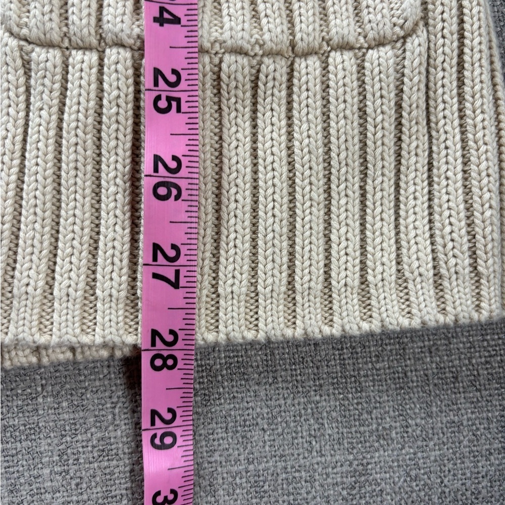 Eddie Bauer Women's Beige Oatmeal Ribbed Cardigan Fisherman core Heritage Small - Picture 9 of 10